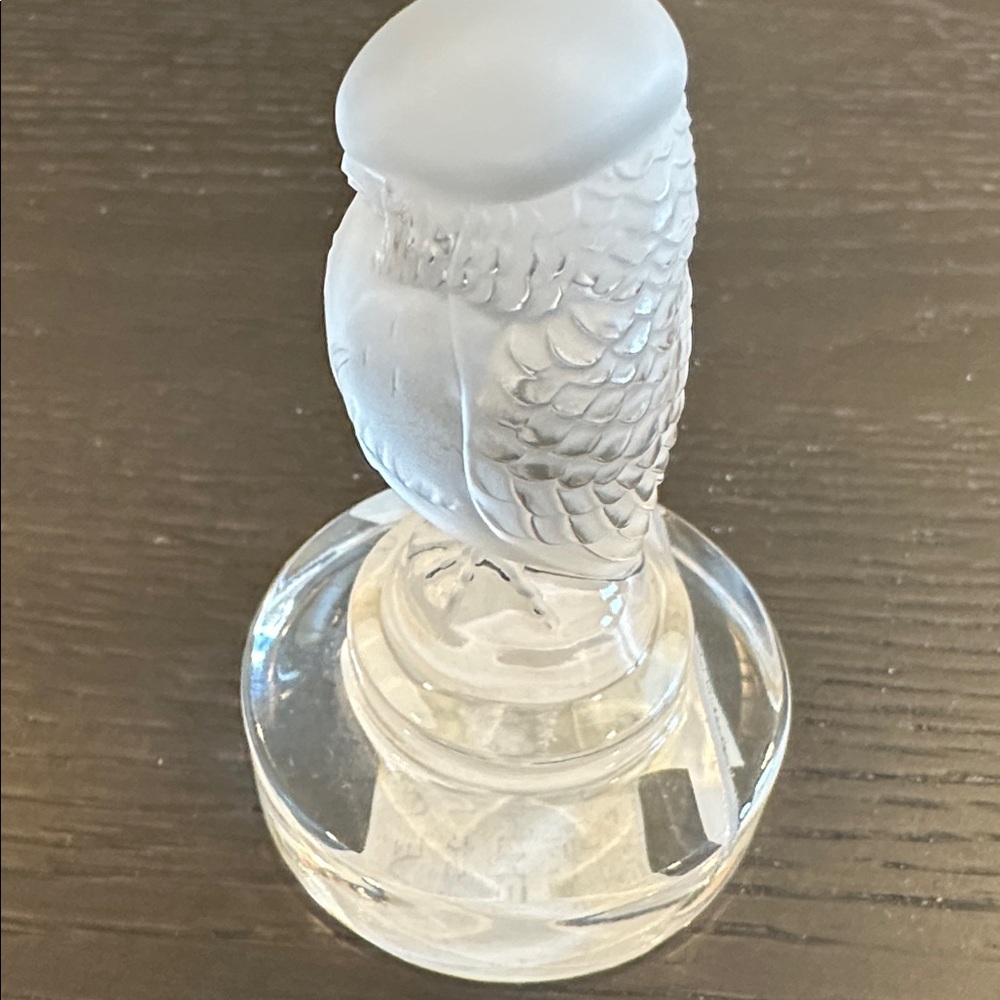 Vintage Lalique France Frosted Crystal Owl (Chouette / Rapace) - Picture 2 of 3